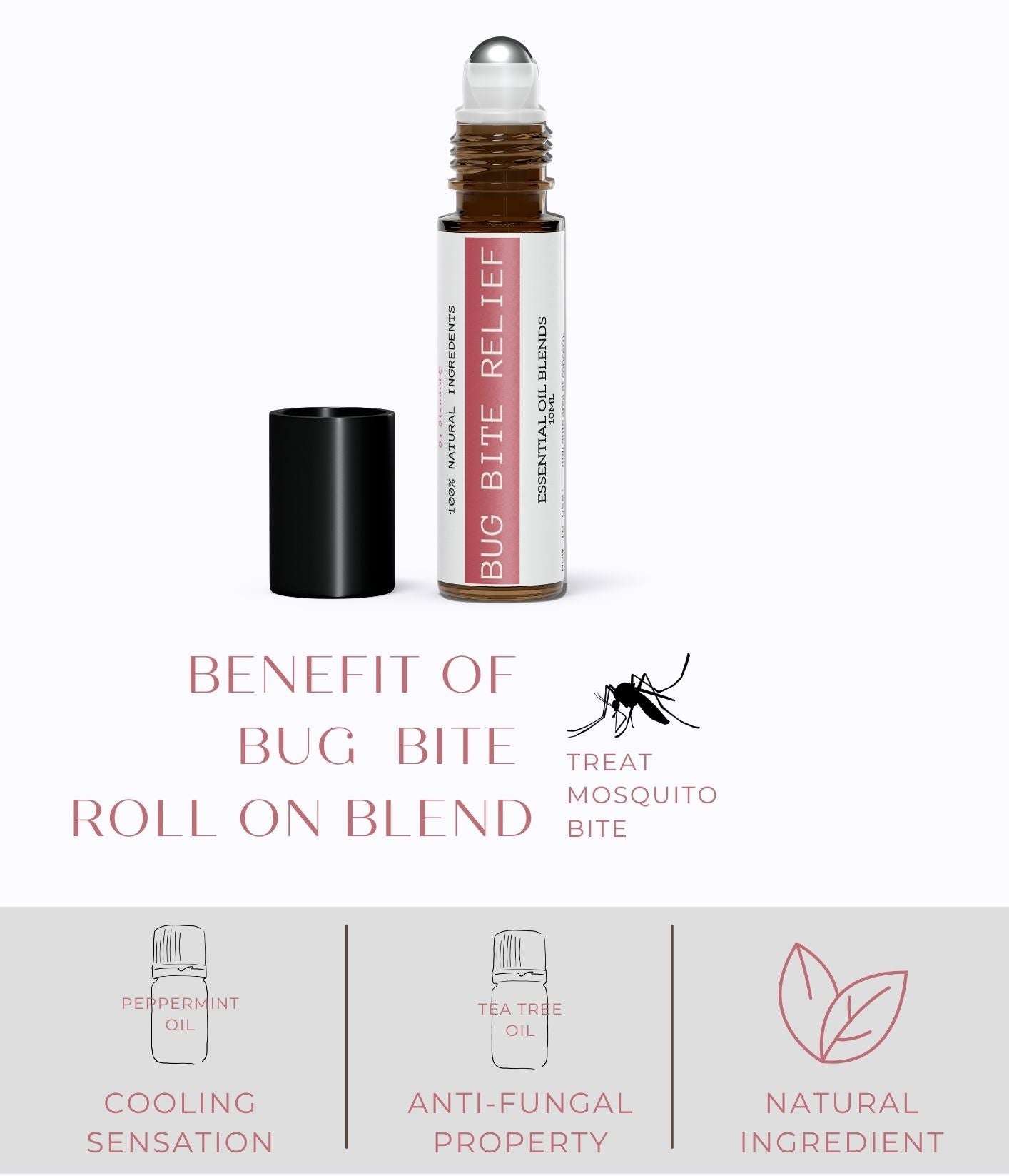 Bug Bite Relief Essential Oil Roller Blends 10ml 蚊虫叮咬止痒