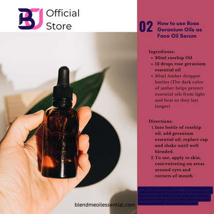 Rose Geranium Essential Oil 10ml (Undiluted) 玫瑰天竺葵精油